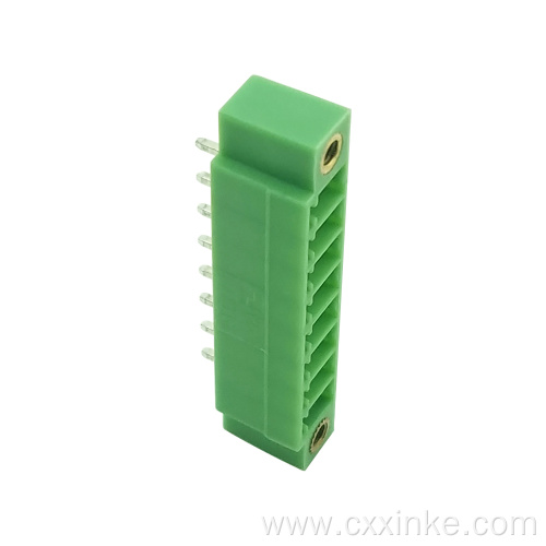 3.81MM pitch with ear screw plug-in PCB terminal block straight pin socket